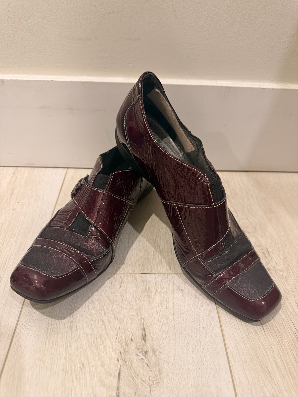 Women’s Patent Burgundy Slip-On Loafers